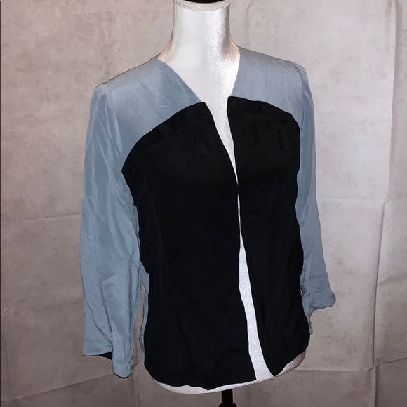 MYNE Ashley Ann Black & Light Blue Light Jacket - Picture 1 of 9